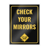 Check Your Mirrors Car Window Decal | Kiss-Cut Vinyl