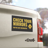 Check Your Mirrors Car Magnet (7.5” x 4.5”)